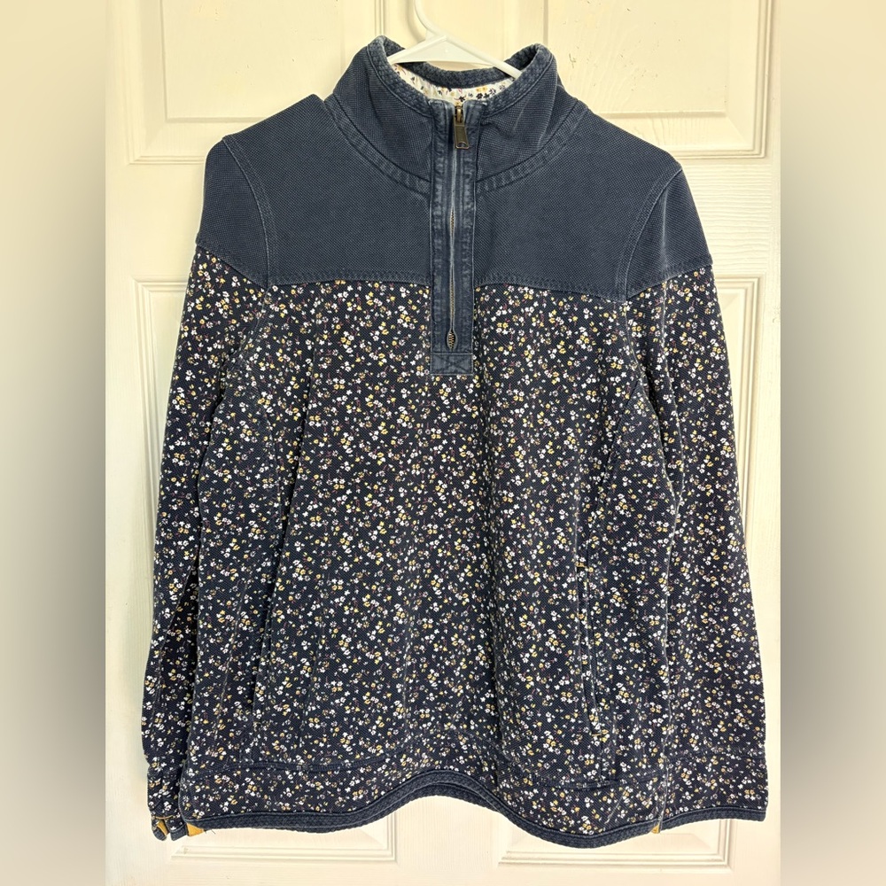 Fat Face Floral Quarter Zip Pullover